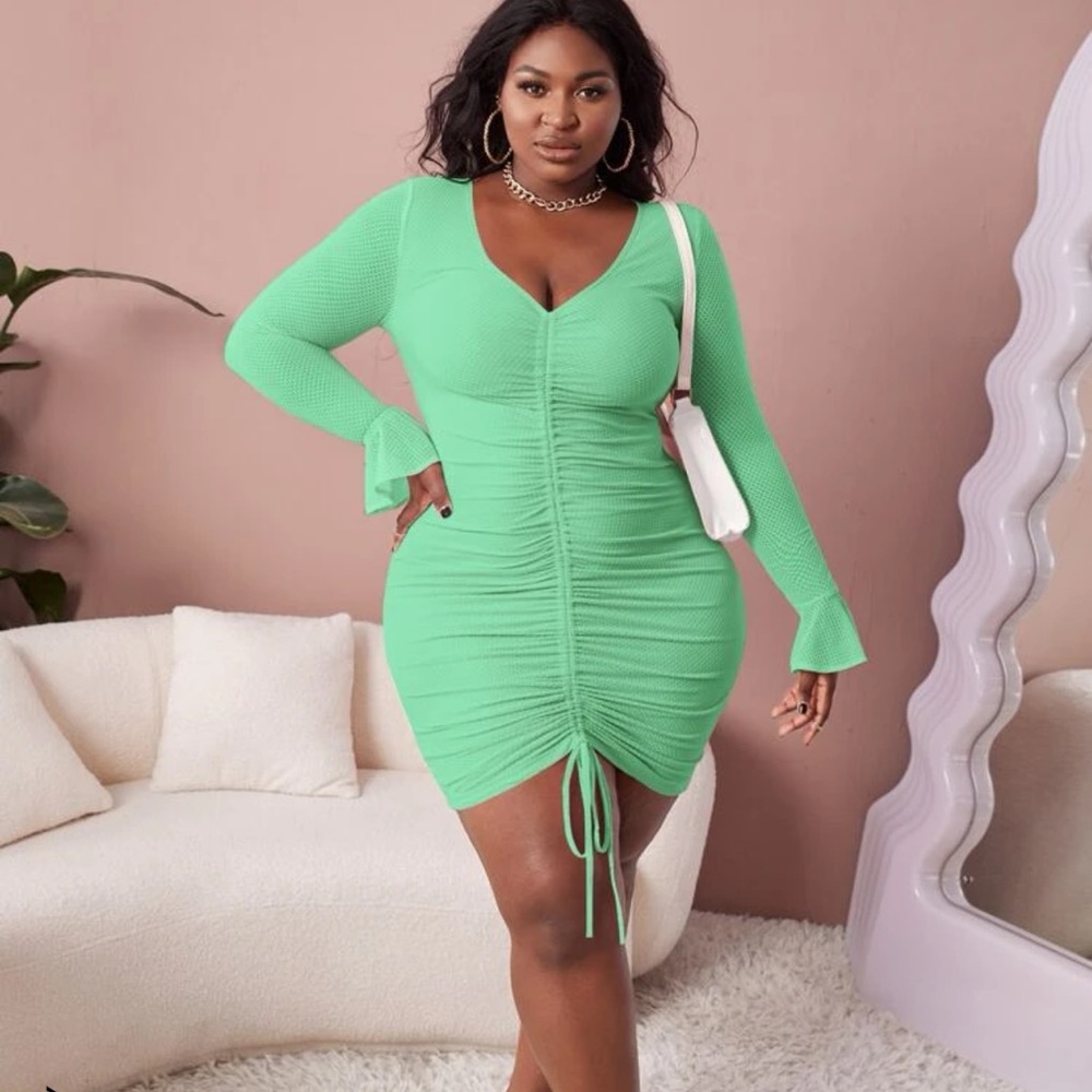 Bell sleeve, fitted dress from SHEIN!